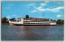 Vtg Chrome S.S. WILSON Ship Potomac River Cruise Wilson Line Maryland Postcard picture