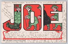 Large Letter Name Postcard Joe Comic Characters Undivided Back Grants Pass OR picture