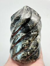 732 Gm Top Quality Polished Black Jasper Carved Healing Mineral Stone @ Pakistan picture