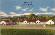 MANDAN, North Dakota Postcard MOTEL ELITE Highway 10 Roadside Linen - Unused picture