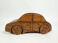 Vintage Handcrafted Wood Car Stash Box Puzzle - Wooden Automobile Puzzle Toy picture