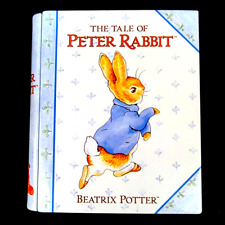 1997 Beatrix Potter Peter Rabbit Metal Book Shaped Tin Box Vintage picture