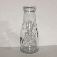 Weaver Milk Bottle Quality Blue Ribbon Products - One Pint Dairy Clear Vintage picture