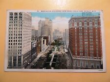 Detroit Michigan vintage postcard Washington Boulevard from Grand Circus Park picture