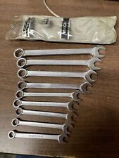 Wright Tool 9 pc. Metric Combination Open/Box Wrench Set 749 w/Pouch USA picture