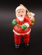 Vintage Christmas Plastic Santa Claus with Toy Bag Made in Hong Kong 804 picture