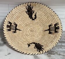 Large Papago Native American Basket 15” Scorpions & Lizards #828 picture
