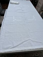 Large Vintage Linen Tablecloth With 11 Napkins Approx 240x180cm picture