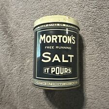 Vintage Morton's Free Running Salt 1985 Collectible Metal Tin Can Bristol Ware picture