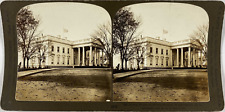 White, Stereo, USA, Washington, North front of White house vintage stereo card,  picture