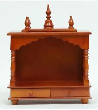 Home Mandir Worship Temple Designer Wooden Light Brown Pooja Ghar Hindu Temple picture