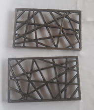 Pair of Michael Aram Grey Metal Lattice Woven Abstract Rectangular Trivets picture