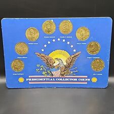 1992 Shell Presidential Collector Coins On Display Card Set Of 8 Coins picture