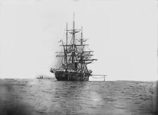 ANTIQUE GLASS PLATE PHOTO NEGATIVE - Aug 6, 1897 - USS Essex - Newport, RI picture