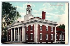 1912 View Of Town Halls Lenox LEE Massachusetts MA Vintage Posted Postcard picture