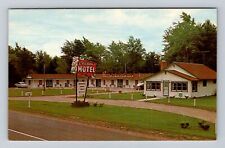 Munising MI-Michigan, Christmas Motel Advertising, Vintage Souvenir Postcard picture