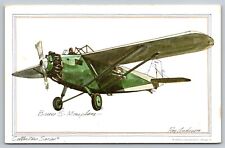 Postcard Artist Signed by Roy Anderson Breese 5-Monoplane Watercolor A19 picture
