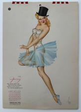 Vintage 1946 Alberto Varga Pin-Up Calendar, Complete 12-Months picture