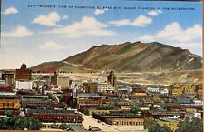 El Paso Texas Downtown Aerial View Vintage Postcard c1930 picture