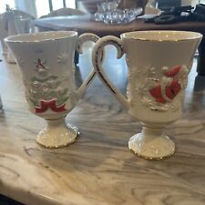 LENOX VERY MERRY CHRISTMAS VINTAGE MUGS picture