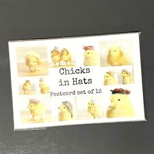 Chicks in Hats Postcard Set of 12 Blank Cards 4
