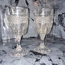 LOT OF 2  ELEGANT CRYSTAL  STEMMED CORDIAL / WINE / WATER / GOBLETS 5.5 IN TALL picture