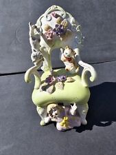 Vintage Kalk Porcelain Cats On Chair Figurine Germany *chip fingers  picture