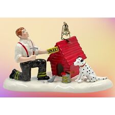 Department 56 Snow Village Sparky's New Doghouse Dalmatian Fire House No. 4 Xmas picture