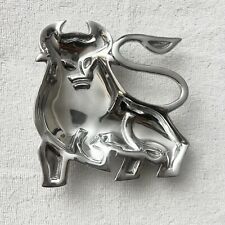 RARE Merrill Lynch Bull Dish Mariposa Aluminum Mexico Vintage Recycled picture