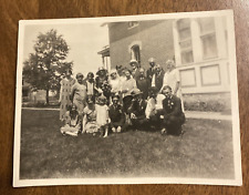 1920s Wedding Party Family Guests Bride Groom Fashion People Real Photo P10r5 picture