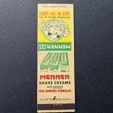 Vintage Matchcover Mennen Shave Creams Face of the Earth picture