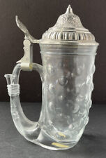 Vintage 1960's House of Goebel Glass BMF Viking Beer Stein Pewter Lid Germany picture