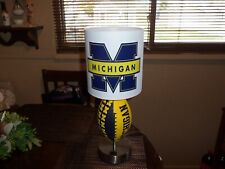 MICHIGAN WOLVERINES FOOTBALL TABLE LAMP (HANDCRAFTED) picture