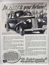 1937 Buick 4 Dr Sedan Vintage Print Ad Man Cave Poster Art 30s picture