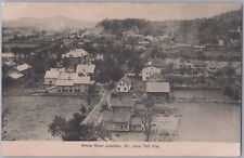 1907 Aerial View White River Junction VT Vermont from Taft Flat Litho Postcard picture