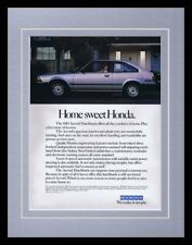 1983 Honda Accord Hatchback ORIGINAL Vintage 11x14 Framed Advertisement  picture