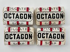 Vintage Lot of 4 1930s NOS Colgate's Octagon All Purpose Bar Soap 7 oz picture