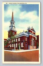 Philadelphia PA-Pennsylvania, Christ Church, Exterior, Vintage Postcard picture