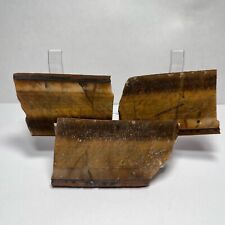 Lot Of Three Tiger Eye Slabs For Lapidary picture