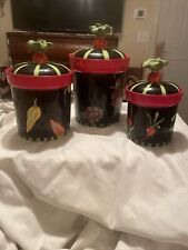 certified international Set Of 3 canister set Eileen Tramonte Cookie Jars picture