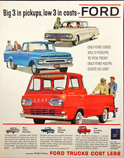 1961 Ford Trucks Big 3 in Pickup Falcon Ranchero Econoline Vintage Print Ad picture