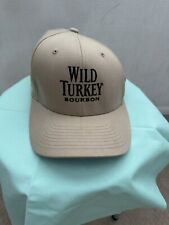 WILD TURKEY BOURBON (NWOT) Beige Flex Fit Polyester/Cotton Baseball Hat Cap-L/XL picture