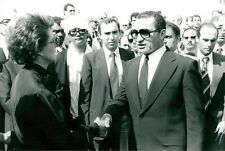 Hosni Mubarak along with Jihan Sadat during Anw... - Vintage Photograph 743457 picture