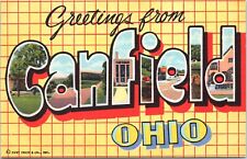 Postcard Greetings from Canfield Ohio - 1953 - Large Letter Card picture