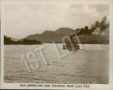 Vintage Steamship Loch Lomond Luss Pier Smoky Scene Photo picture