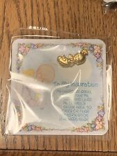 1994 Precious Moments “To My Inspiration” #151378 Gold Tone Angel Lapel Pin NEW picture