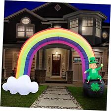  8ft St Patricks Day Inflatable Rainbow Pot of Gold - St Patty’s Rainbow 8 FT picture
