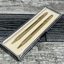 Vintage Centennial Ball Point Pen and Mechanical Pencil Set Gold Tone NEW picture