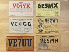 QSL Cards Pack Of 6 - Originating From Canada to Texas USA - Dates 1948-1982 picture