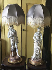 Stunning Pair Of Handmade Silk And Beaded Shades for Table Lamps New. picture
